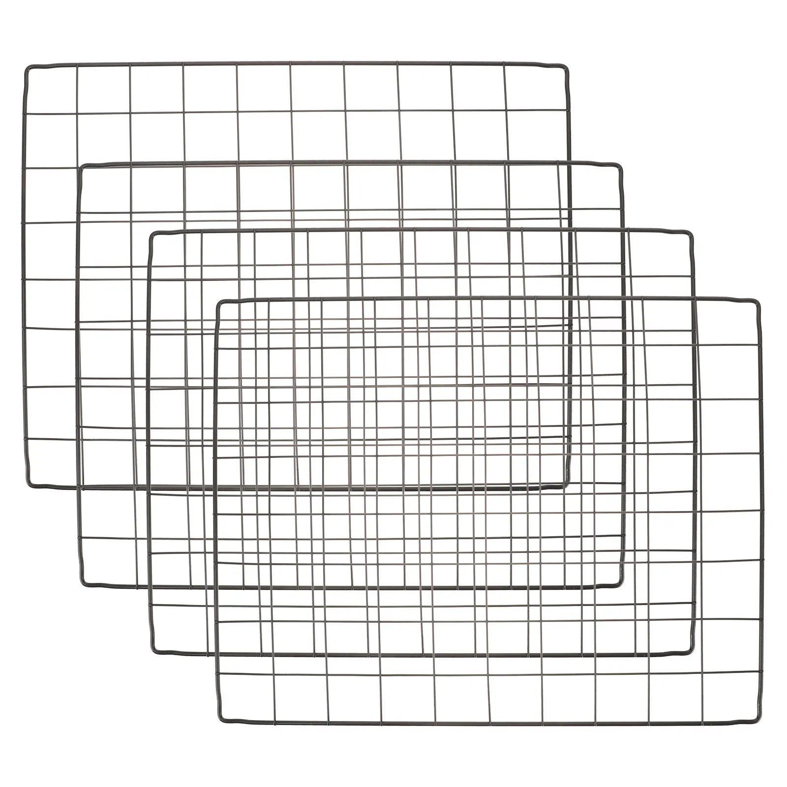 

4Pcs Heavy Duty Dog Cage Fence Mesh Sheets Easy Setup Puppy Playpen Panels Sturdy Iron Pet Crate Divider for Indoor Outdoor