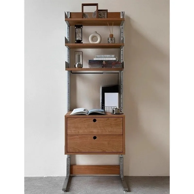 

Small Apartment Birch Storage Rack Aluminum Profile Floor Rack Marine Panel Living Room Display Rack