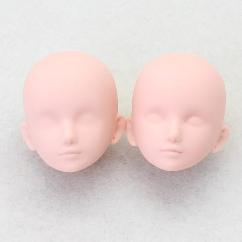 1/6 White Skin BJD Doll Accessories Practice Makeup No Eyes Makeup Doll Head 30cm Soft Ball Jointed Doll Head