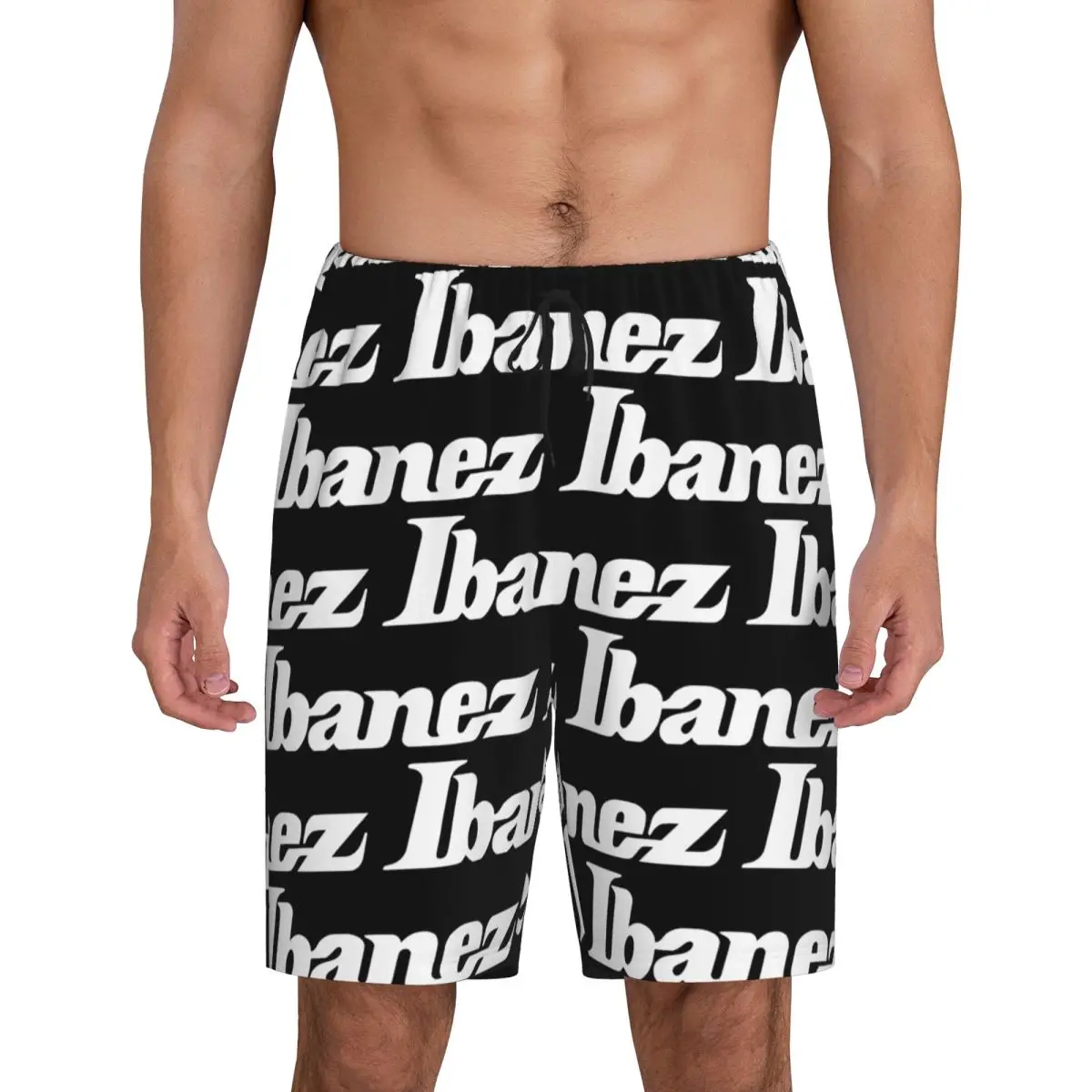 

Мужские короткие пижамные штаны Custom Ibanez Guitars, шорты для сна и отдыха, пижамные штаны