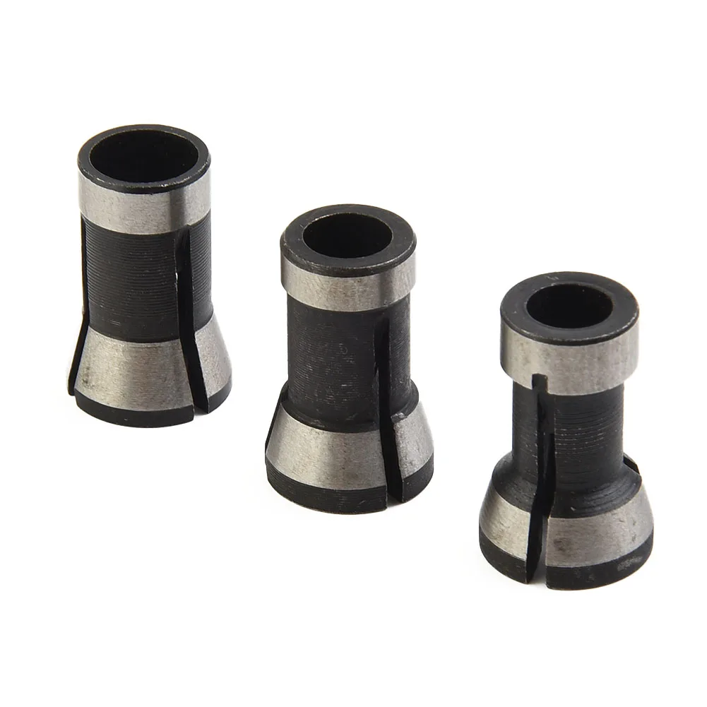8 Pcs Collet 6/6.35/8mm CNC Router Collet Carbon Steel Clamping Nuts Router Bit Collet Suitable For Engraving Machine