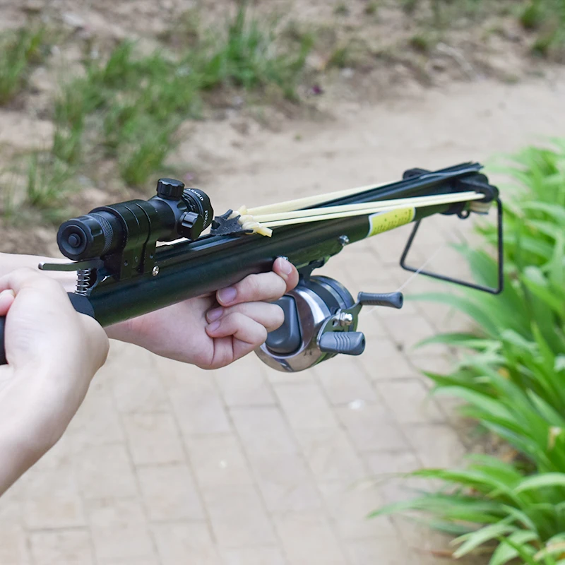 Profissional catapulta pesca estilingue de alta precisão laser visando alta potência caça estilingue pesca ao ar livre dedicada