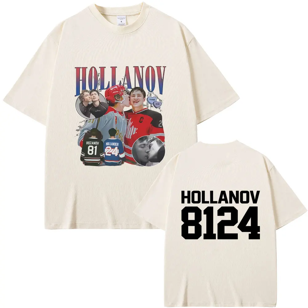 Heated Rivalry Shane Hollander‌ Ilya Rozanov Hollanov 2481 Graphic T-shirt Men Women Fashion Casual T Shirts Male Vintage Tshirt