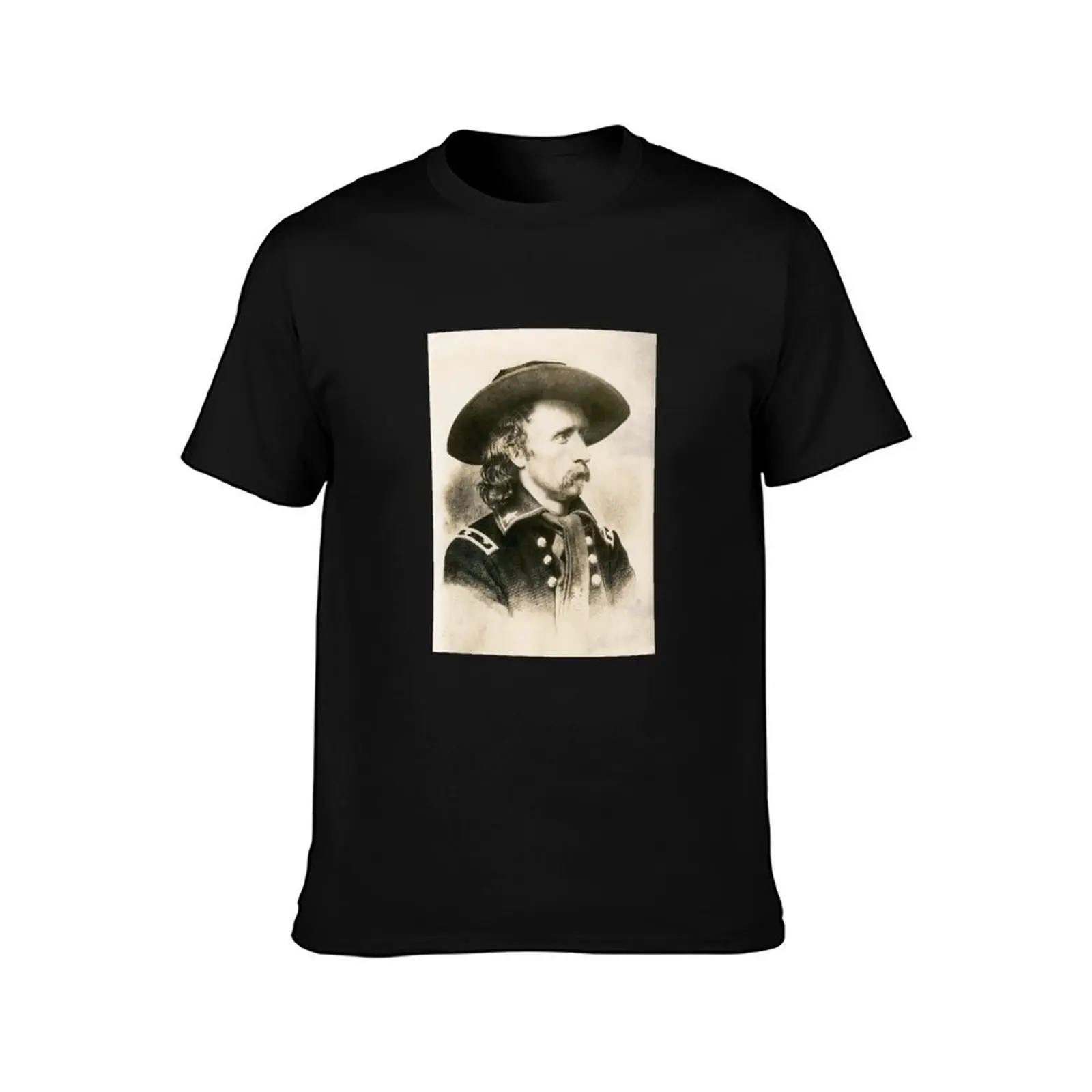 George Armstrong Custer T-Shirt Urban Style Casual Short Sleeve Top T-Shirt