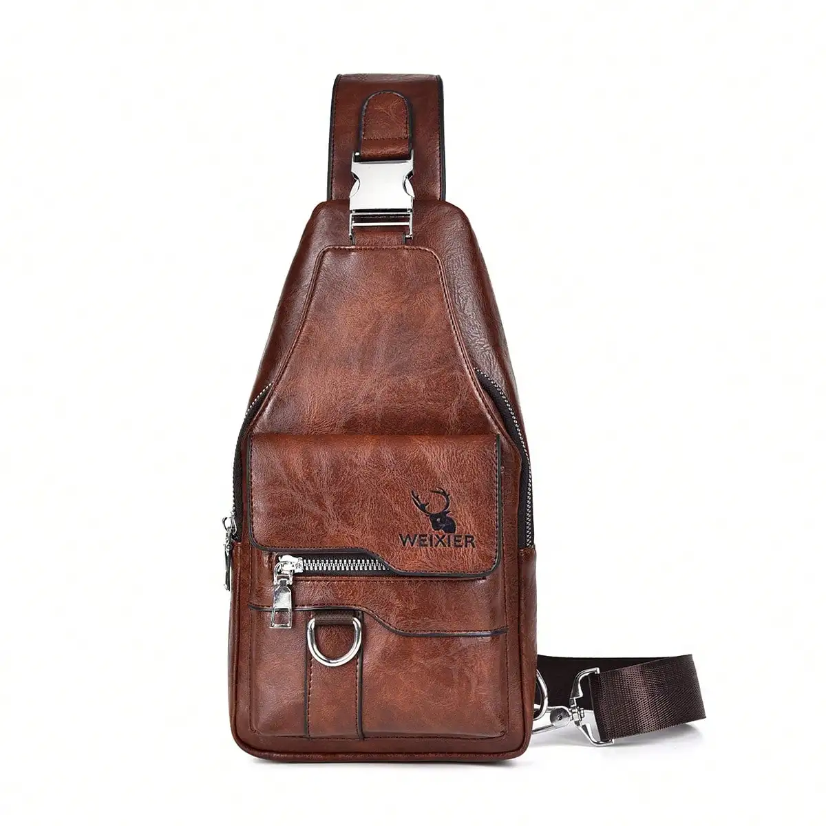 

2026 2-in-1 Convertible PU Leather Crossbody Chest Bag