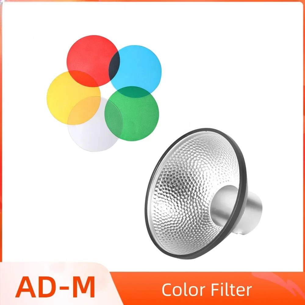 

Godox AD-M Standard Reflector Beauty Dish with 5 Color Filters Soft Diffuser for Godox AD200 AD200Pro AD360II Camera Flashes