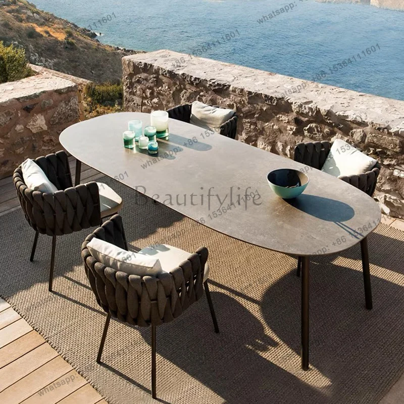 LJY Fabric Beach Garden Furniture Sets Courtyard Set Outdoor Garden Furniture Sets Boho Nordic Giardino Arredo Outdoor Furniture
