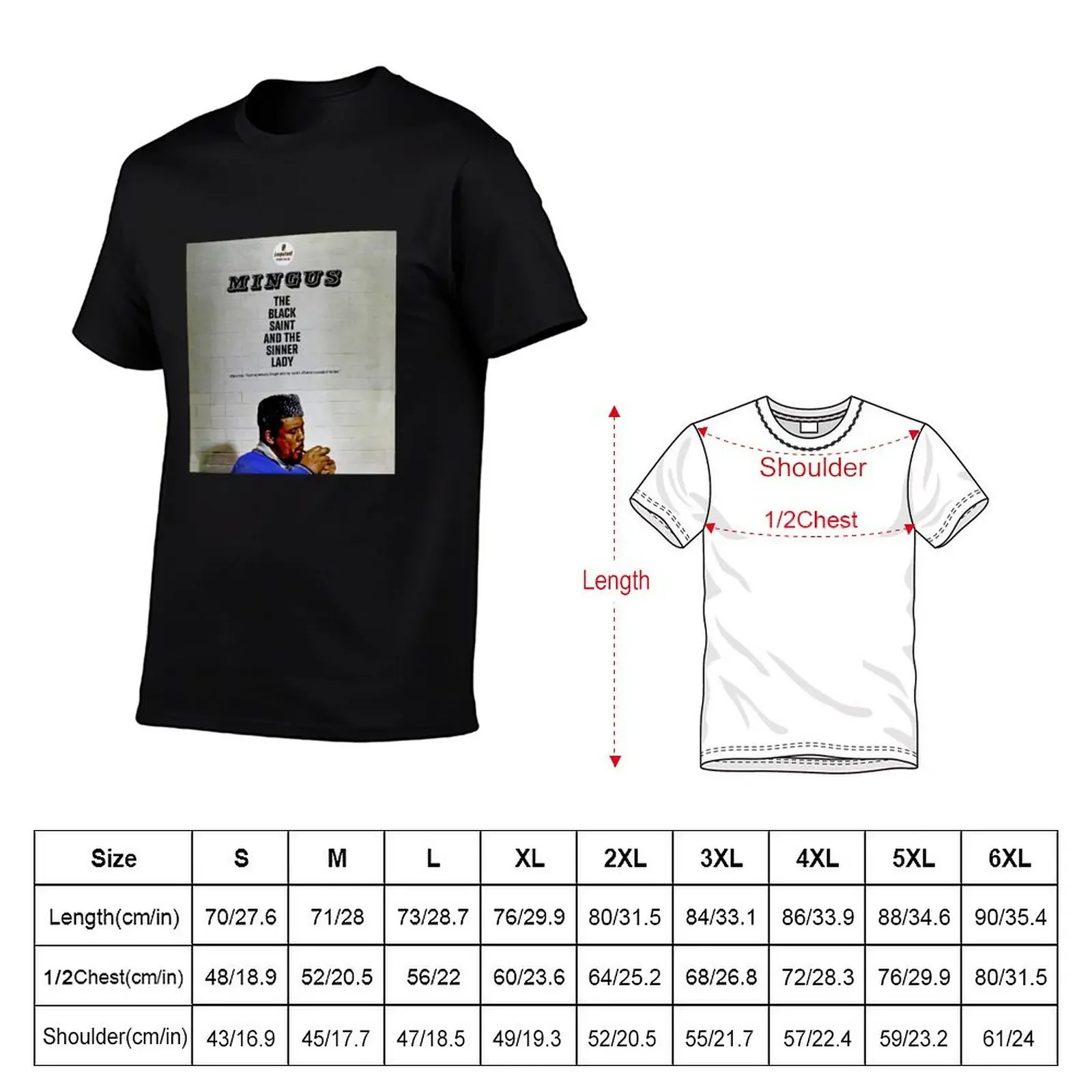 Charles music Mingus The Black Saint And The Sinner Lady T-Shirt shirts graphic tees Aesthetic clothing plain white t shirts men