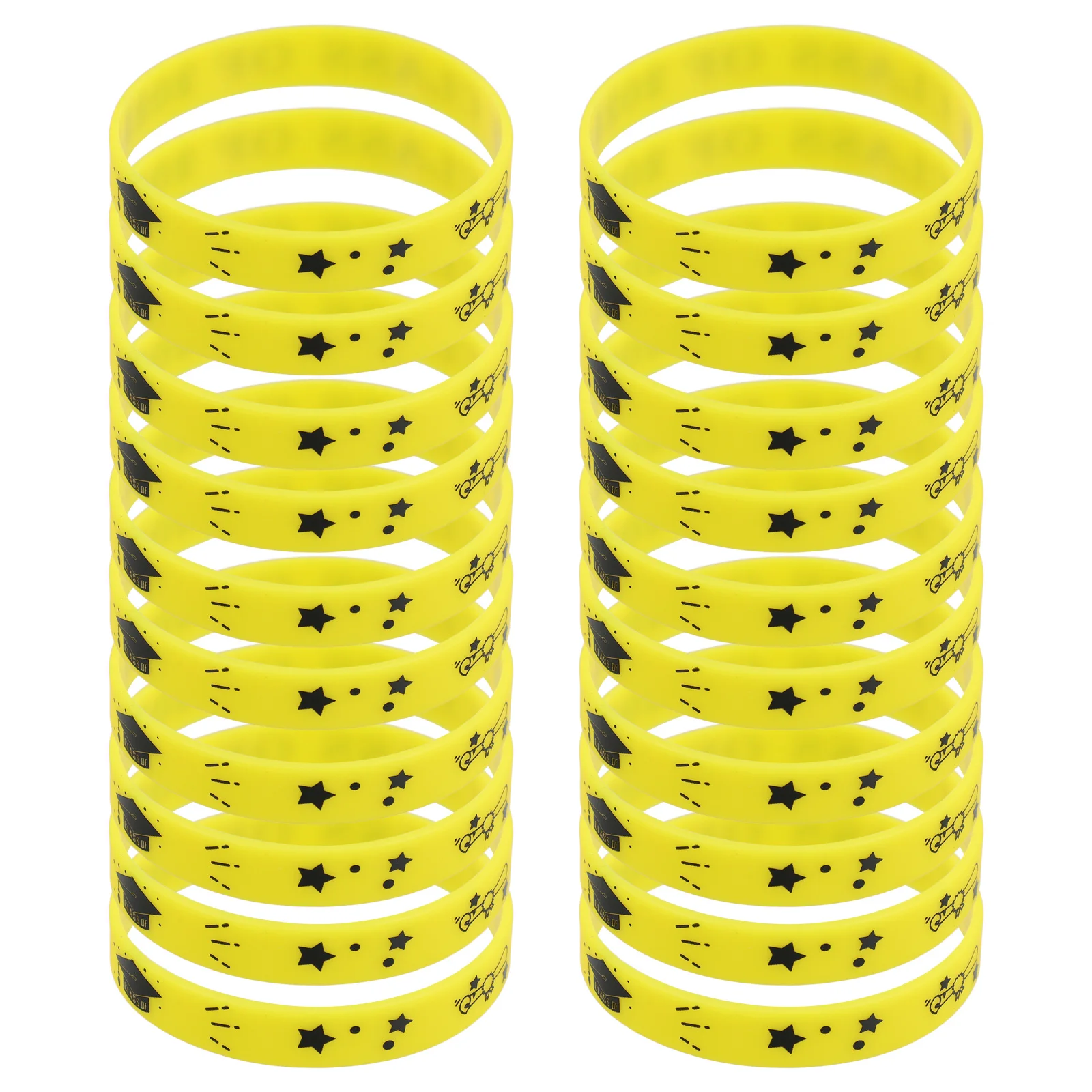 

24 Pcs Silicone Bracelets for Women Bulk School Supplies 2025 Graduation Wrist Bands Event