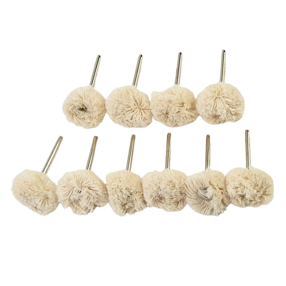 

10pcs Polishing Wheel For Rotary Tools Accessories Double Cotton Thread Mounted Brush Polishing Abrasive Tools