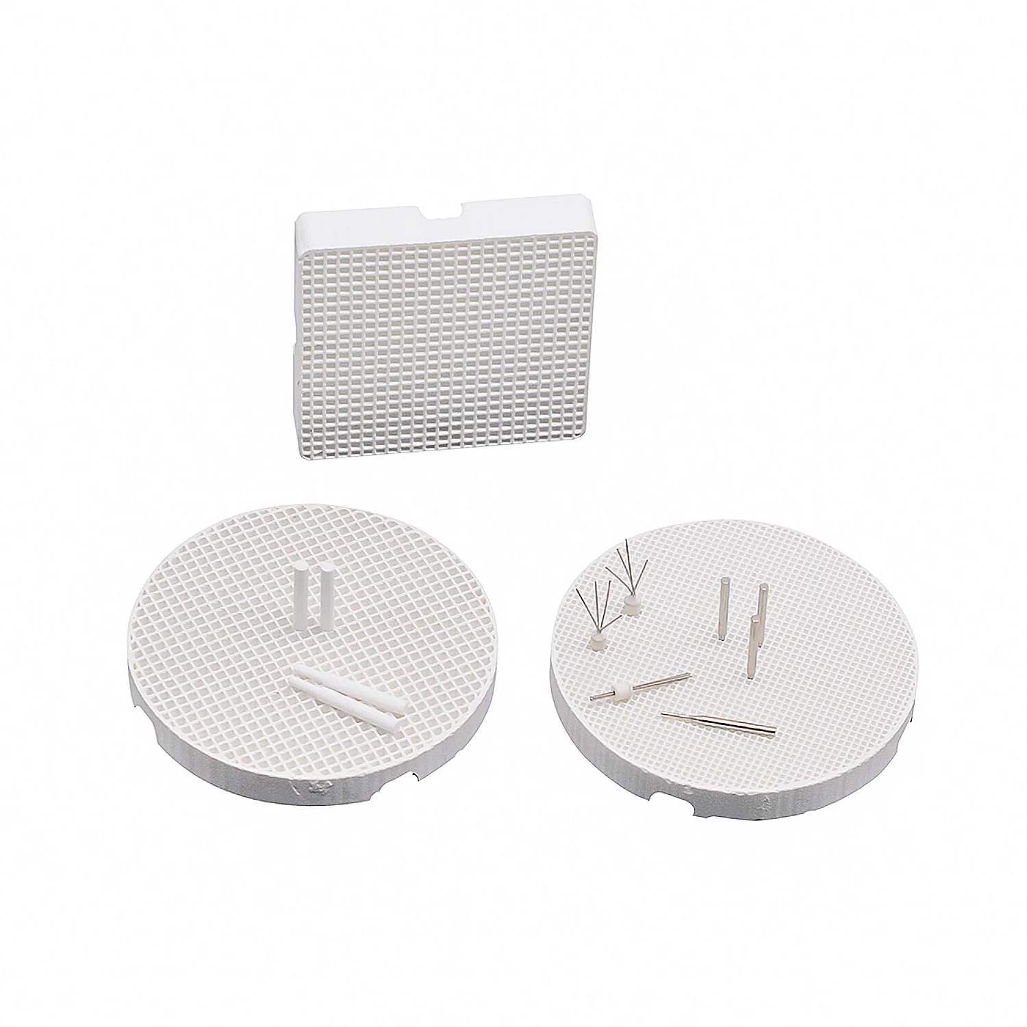 1/4/20pcs Dental Lab Honeycomb Firing Trays and Zirconia Ceramic Pins Dental Technician Supplies