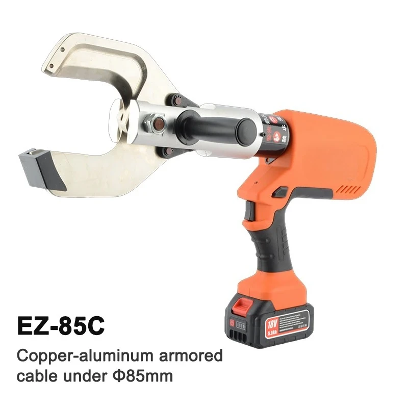EZ-85C Electric Cable Scissors Rechargeable Hydraulic Wire Cutters Copper Aluminum Armored Cable Stainless Steel Material Tool