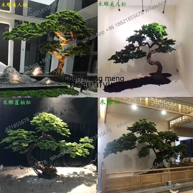 CC Large-scale simulated welcome pine beauty pine decorative landscape green plants fake pine interior ornament