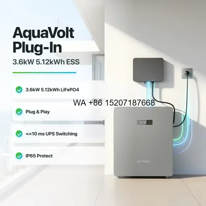 Wmwmnu for Dyness Aquavolt 5.12kWh AI Balcony Solar Battery 8000 Cycles Plug in Energy Storage System with 2.5kW AC Input