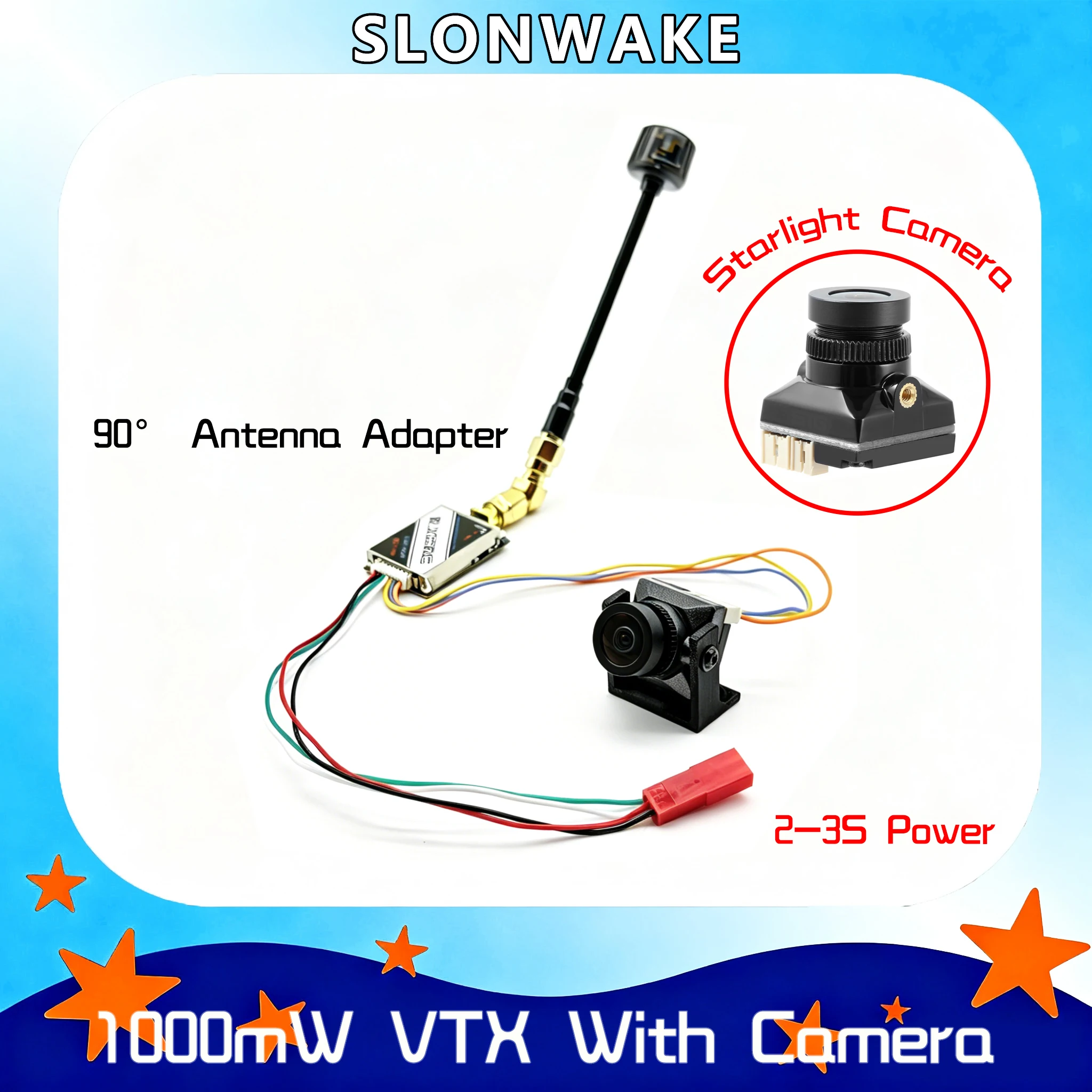 FPV VTX 5.8G 48CH 100/200/400/1000mW FPV Transmitter Support OSD/Pitmode/Smartaudio+Strlight Camera 1500TVL Camera  For RC Drone