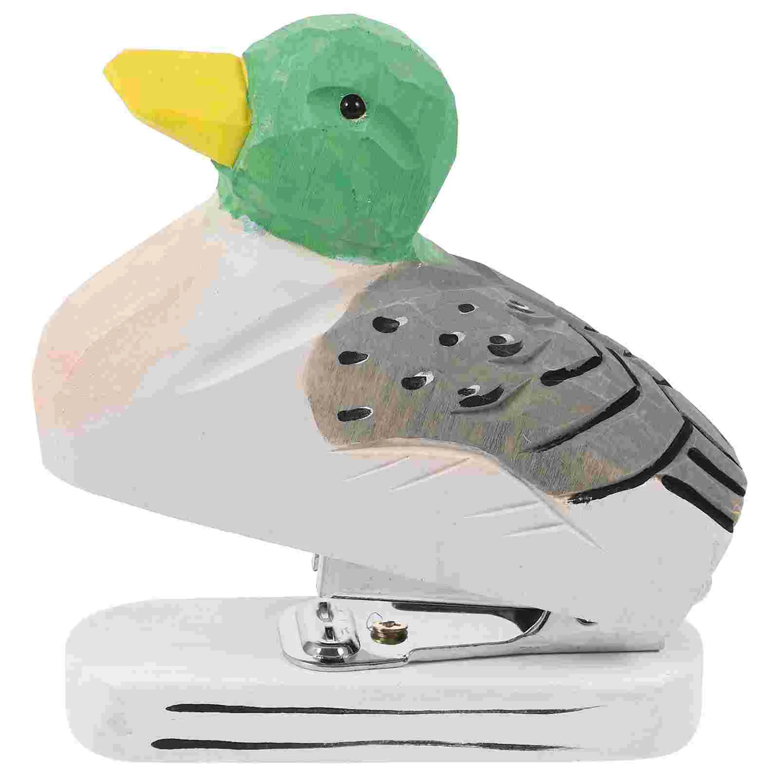 Mini Cartoon Hefter Holzschnitzerei Tier Lustiges Briefpapier Desktop Metall Ornament