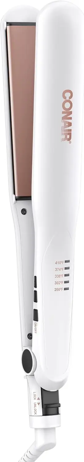 

Double Ceramic Flat Iron, 1 1/4-inch Hair Straightener for Smooth, Shiny Styles