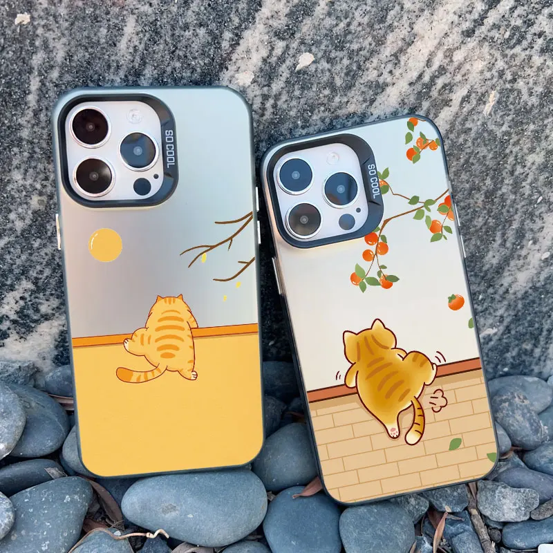 다양한 스타일의 고양이 휴대폰 케이스, 아이폰 15, 13, 12, 11, 14 프로 맥스, 13 미니, 14, 15 플러스, 충격 방지 매트 레이저 후면 커버, 쿨 펀다