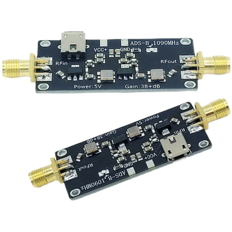 1090MHz bandpass SDR ADS-B antenna amplifier LNA ADS-B gain amplifier