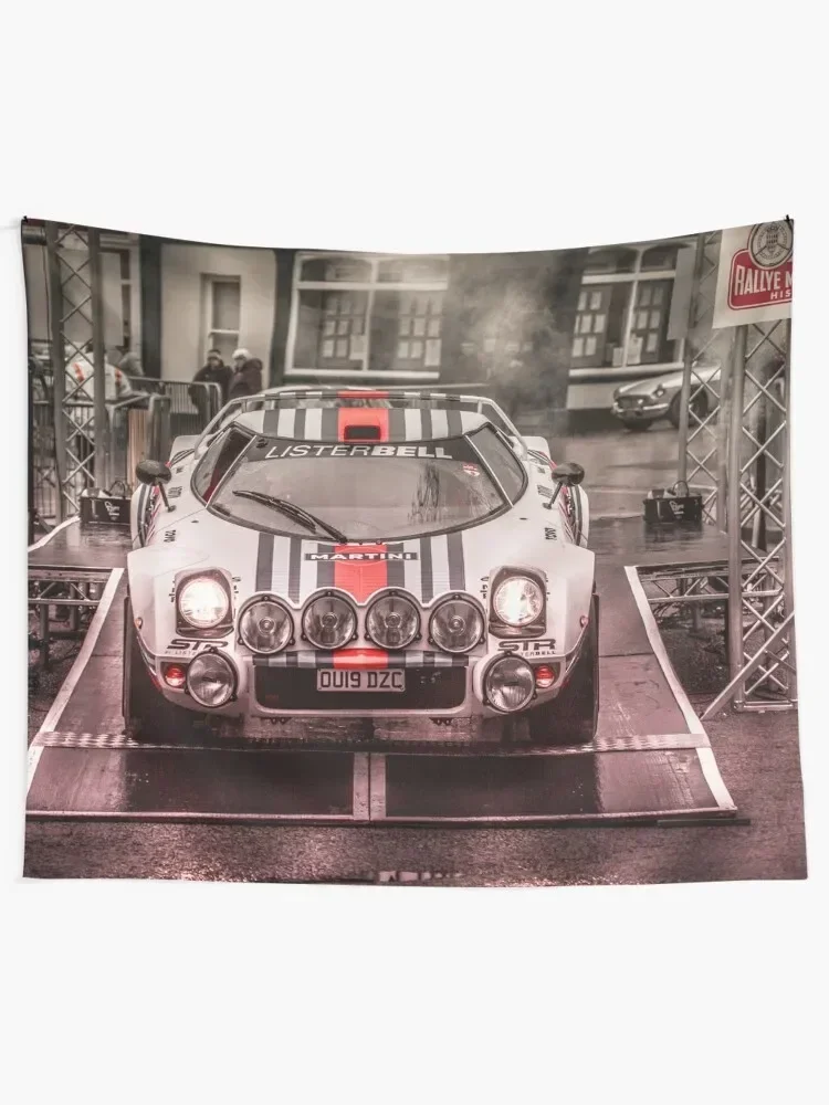 Lancia Stratos Rally car in Martini Racing Livery Tapestry Bedroom Decoration Wall Hanging Wall Bathroom Decor Tapestry