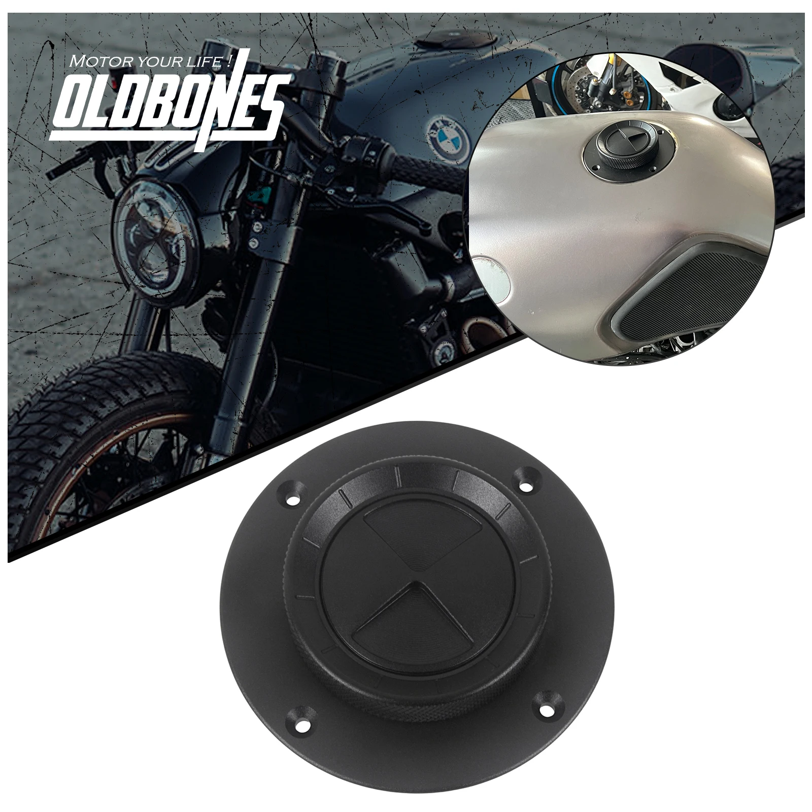 For BMW K100 K75 K1100 K1 Cafe Racer Accessories Motorbikes Fuel Cap Gas Tank Cover Motorcycle Aluminum Parts