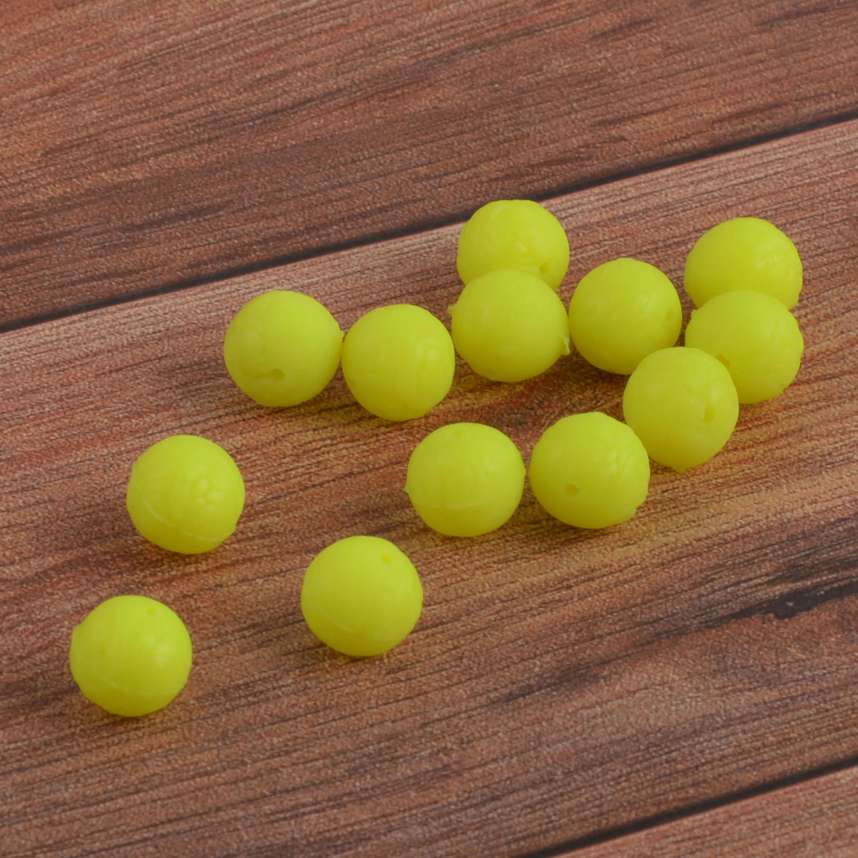 

40pcs Carp Fishing Bait Soft Rubber Fishing Beads Stopper Artificial Baits Carp Fishing Accessories Yellow/Orange