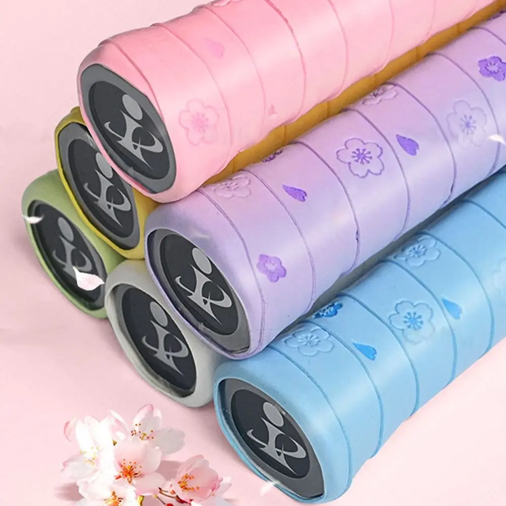 New PU Badminton Handle Wrap Tape Sweat-absorbent Non-slip Badminton Overgrip Print Badminton Racket Handle Grip