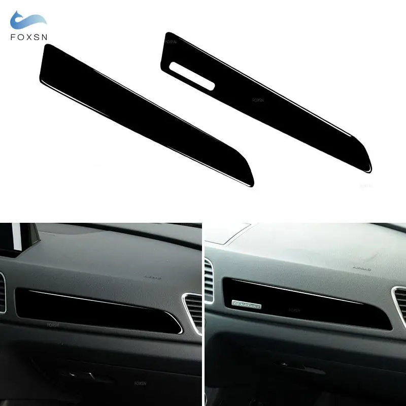 Auto-Innenraum Beifahrerseite Armaturenbrett-Dekorationsstreifen aus weichem PVC-Kunststoff für Audi Q3 2013 2014 2015 2016 2017 2018
