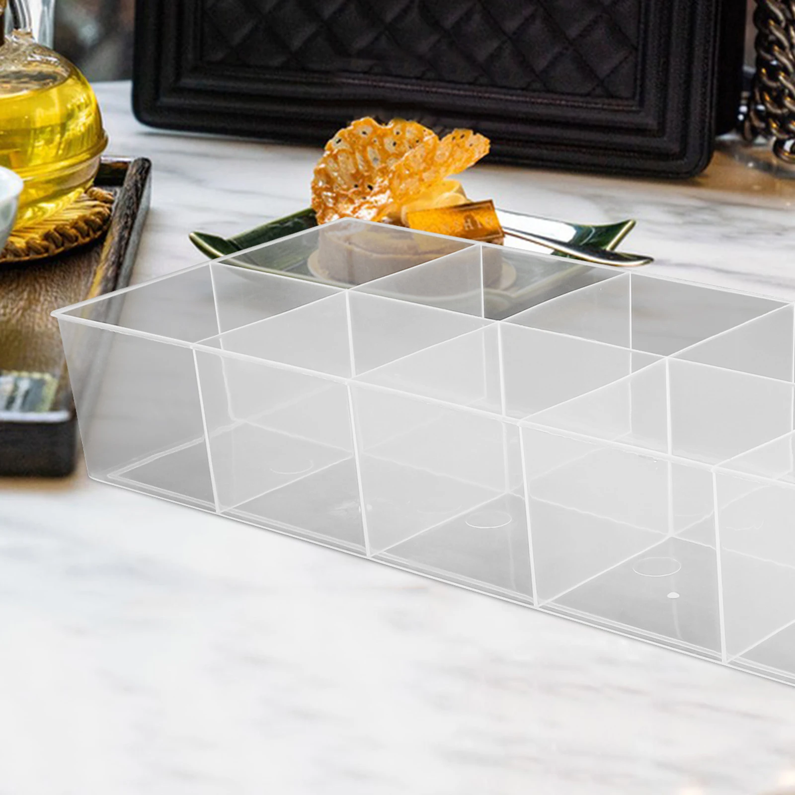 

10 Compartment Tea Bag Storage Box Compact Organizer Transparent Container for Kitchen Office Travel Drawer Holder