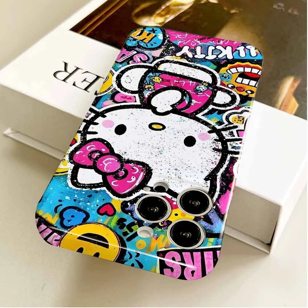 Hermosa pantalla completa Hello Kitty para Samsung A73 A71 A56 A55 A54 53 52S 51 36 35 34 33 32 31 25 24 23 22 A17 funda de teléfono