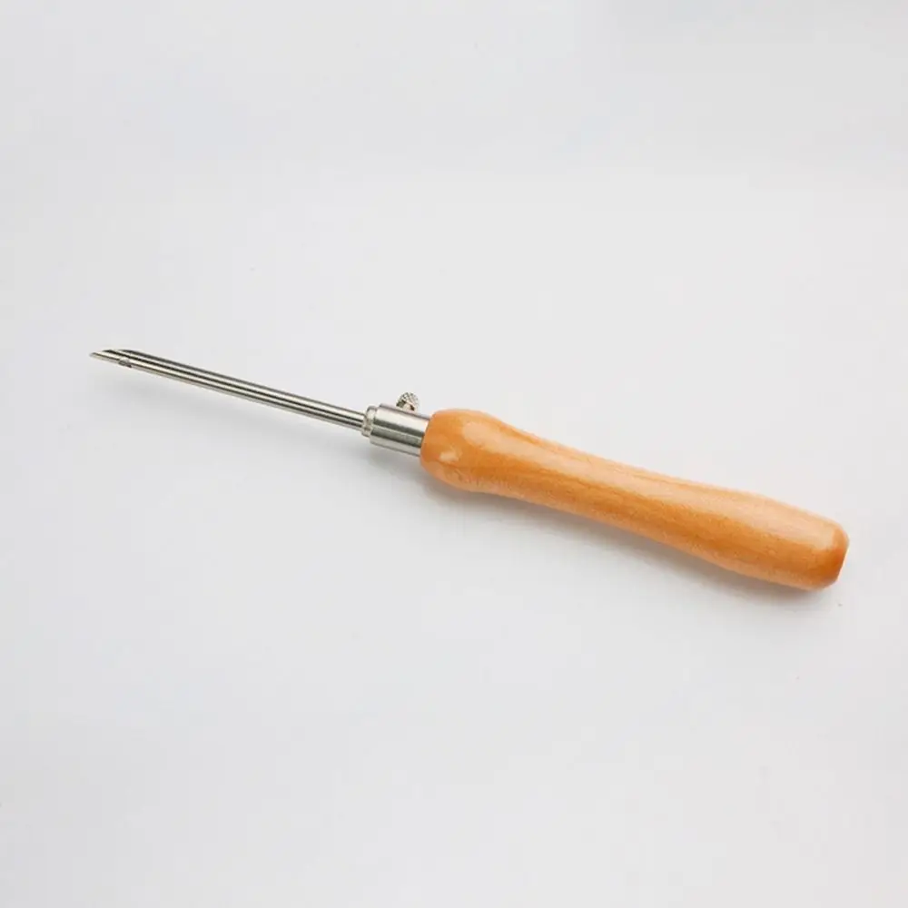 

5Pcs 2.5mm/3.5mm/5mm Punch Needle Set Wooden Handle DIY Tailors Awl Set Adjustable Embroidery Craft Cross Stitch Needles