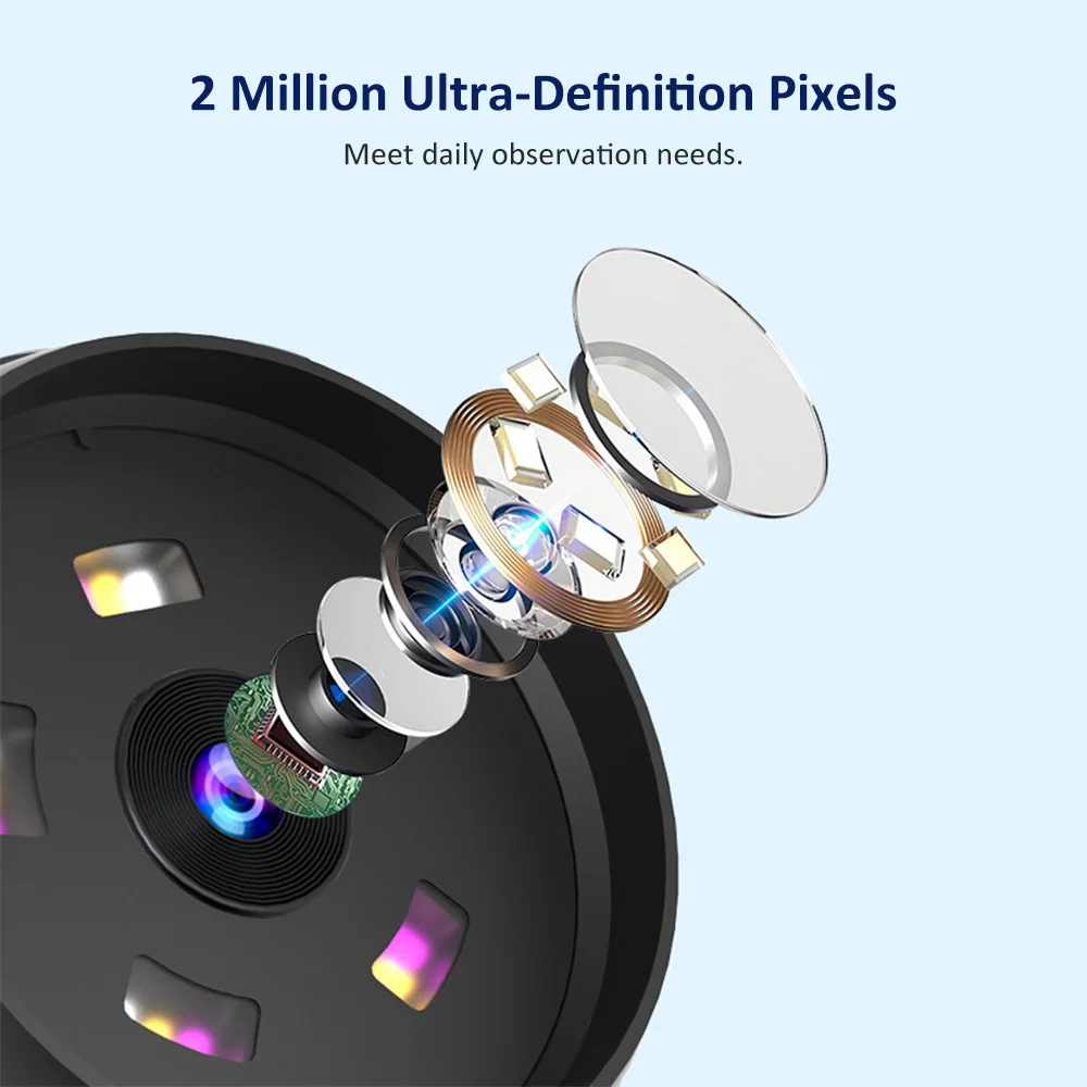 الرقمية 2 مليون بكسل مجهر كهربائي تكبير مجهر بيولوجي محلل الجلد كاشف فحص فروة الرأس #2