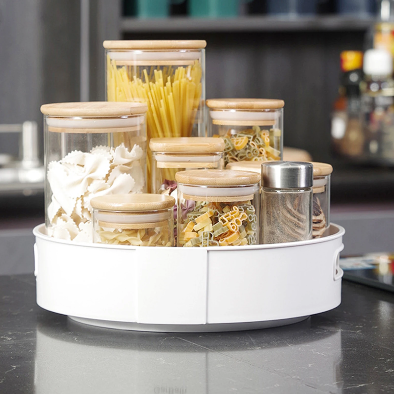 

Storage Tray Rotating Cabinet Organizer Desk Spice Drawer Organiser Pp Small