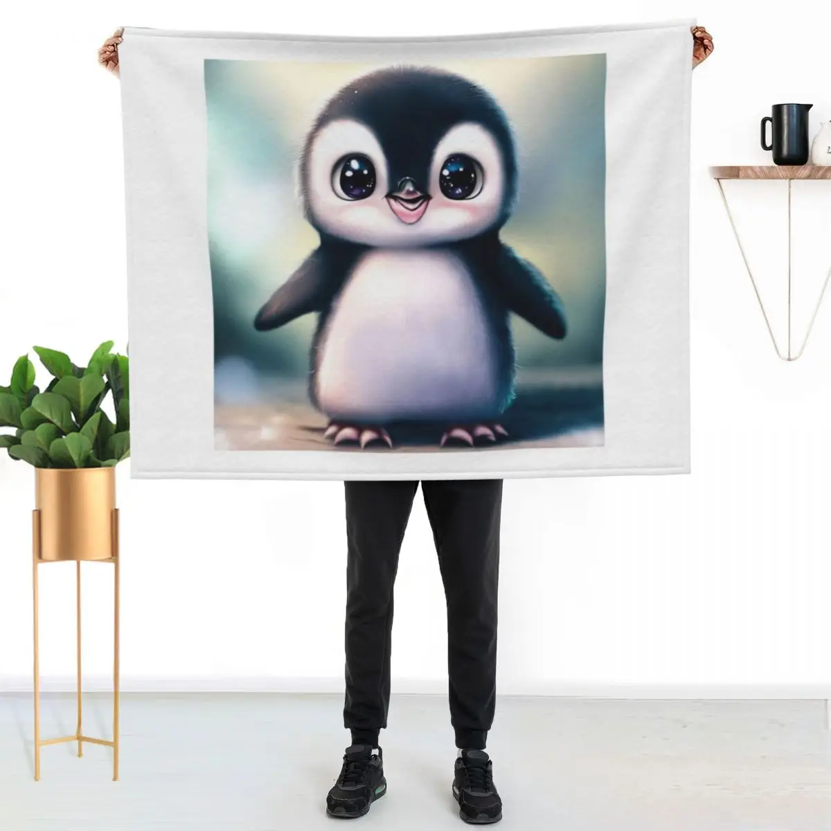 

Cute Penguin - Cute Baby Animals Throw Blanket Spring Fall Cozy Throw Blanket for Couch