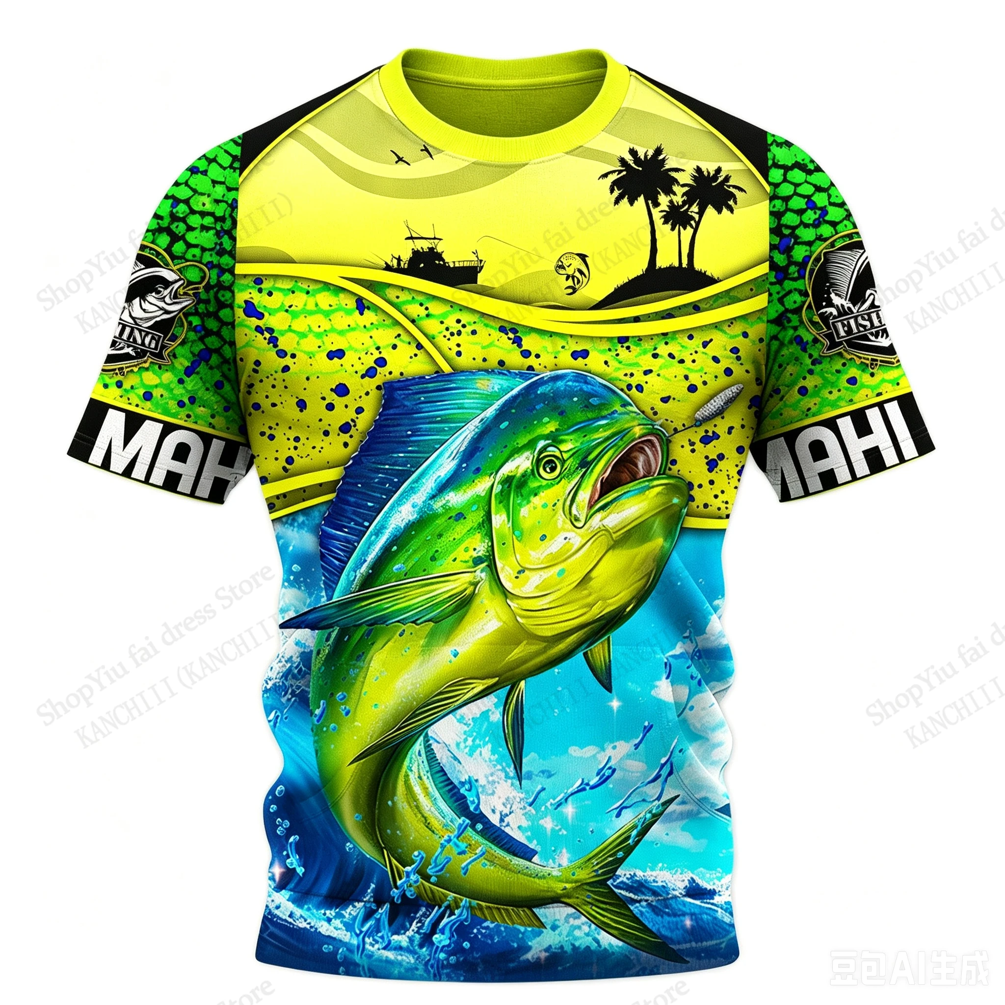Nueva Camiseta de Pesca de Lubina con Estampado 3D Camuflado para Hombre y Mujer, Blusa de Manga Corta a la Moda, Ropa Deportiva para Hombre, Camisa para Amantes de la Pesca