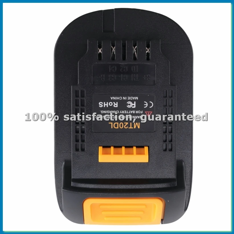 

Адаптер для аккумуляторов MT20DL: преобразует 18В в 20В для инструментов DeWalt 18В/20В, совместим с Li-Ion аккумуляторами BL1830, BL1860, BL1815 - ABWY