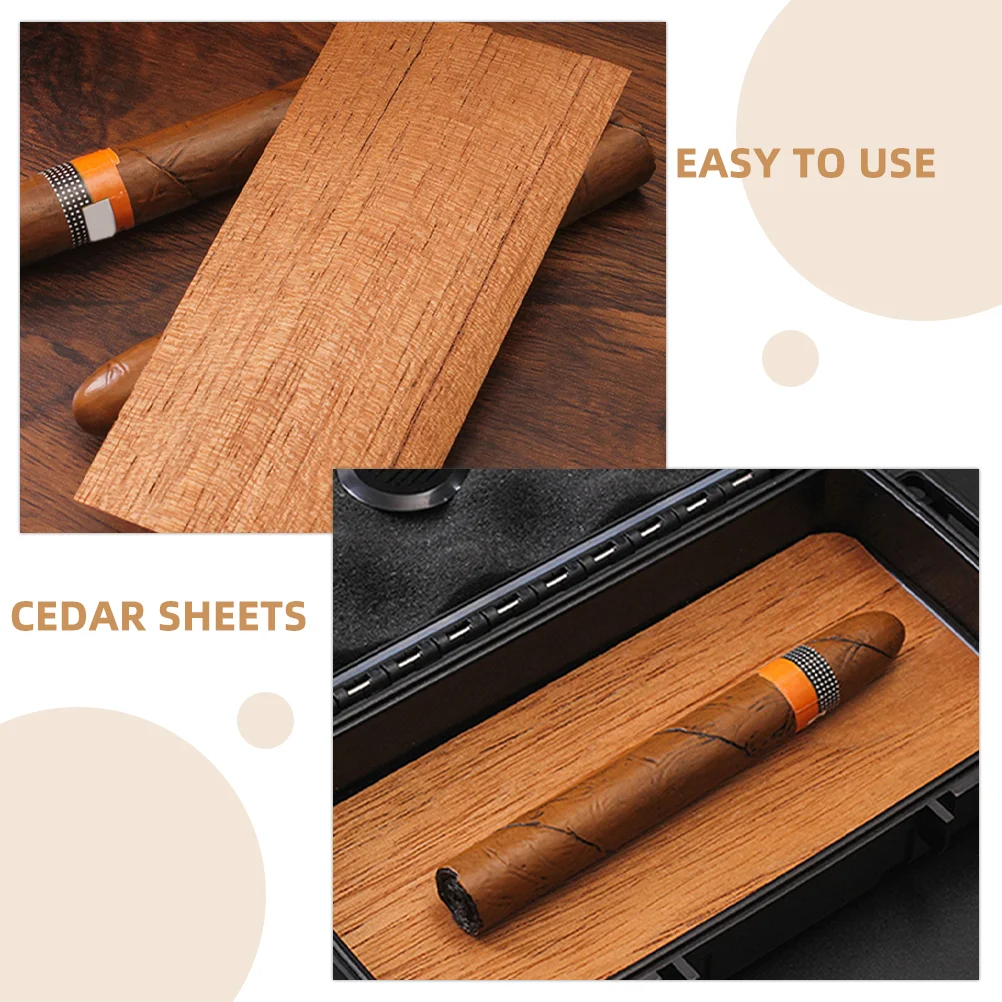 10 Pcs Wood Chips Fragrant Cedar Proof Planks Accessories Blocks for Humidors Decorative