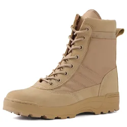 Men Combat Boots Work Safty Shoes Special Force Desert Tactical Boots Outdoor Hiking Ankle Shoes Boots Men Boots