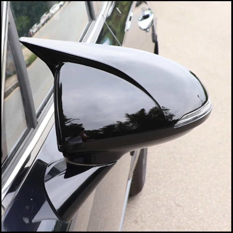 For Hyundai Sonata 10th 2019~2022 Rearview Mirror Cover Cap Housing Sticker Trim With Horn Auto Parts Styling Car Accessories