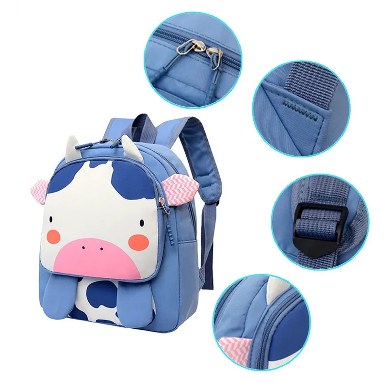 Portable Kindergarten Backpack for School Children Bag Cartoon Animal Kids School Bags for Boys Girls Korean Baby Backpack 2-6Y