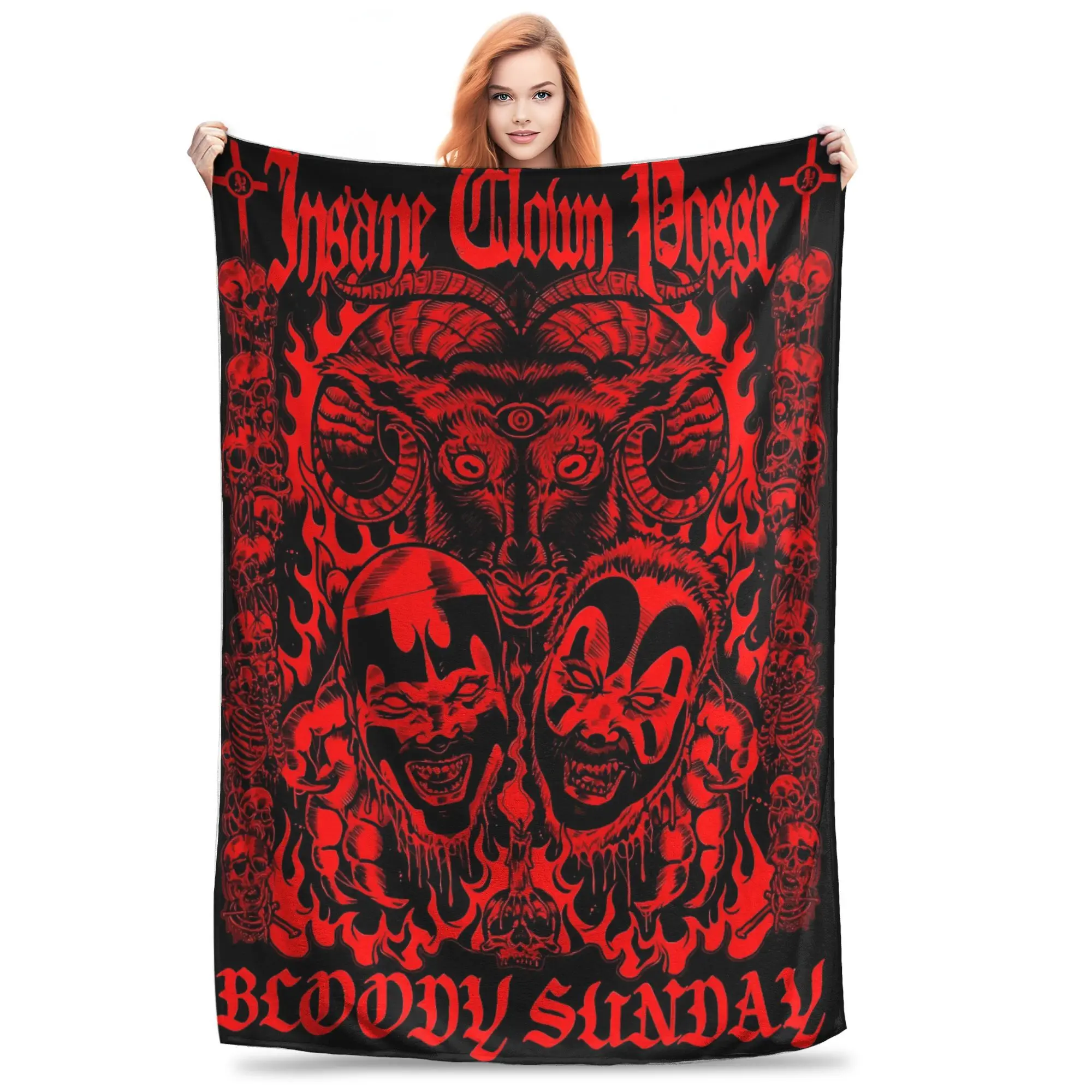 Insane Clown Posse Blanket  Warm Soft Street Trend Plush Throw Blanket For Children Home Decor Flannel Bedspread Bed Cover