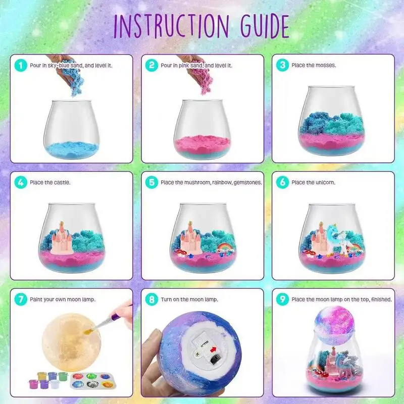 ライトアップテラリウムキットティーン用イルミネーション恐竜テラリウム装飾学校動物生息地ガラス容器