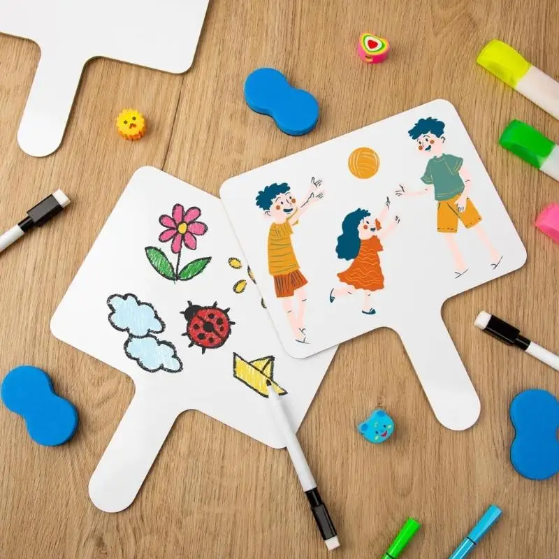 cora-double-faced-dry-erasing-board-with-sponge-erasers-and-inks-pens-great-for-office-meetings-educational-demonstrations