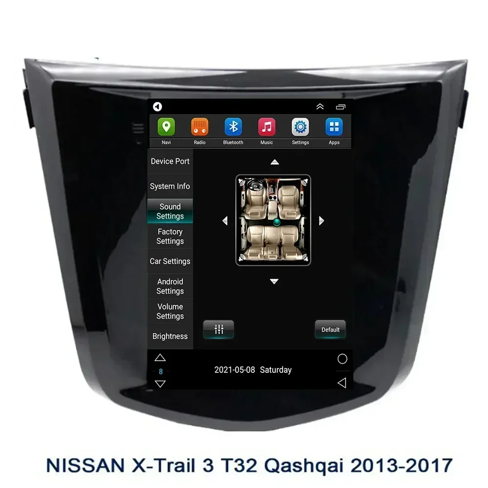 สําหรับTeslaสไตล์ 2 Din Android 13 รถวิทยุสําหรับNISSAN X-Trail 3 T32 Qashqai 2013-2017 เครื่องเล่นวิดีโอมัลติมีเดียGPSสเตอริโอCarplay