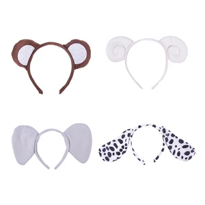 Tiere Hornohren Bandana Giraffe Zebra Tiger Affe Haar Hoop Cosplay Haar Kostüm Dschungel Safari Party Geburtstagsdarstellungen 10 Hauptverkäufe Kindersafari -Kleidung - №8