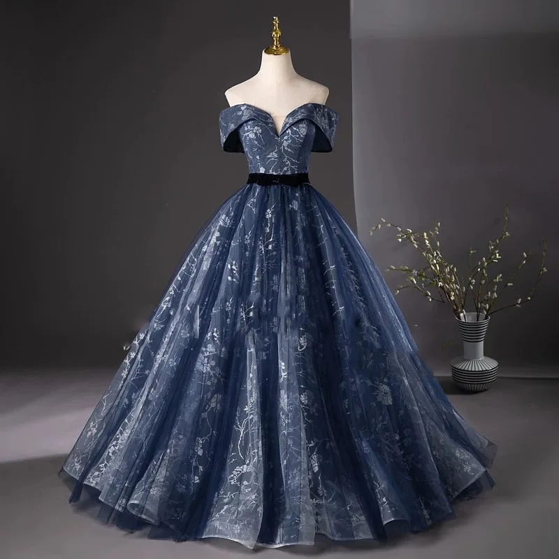 jeheth Evening Dress Navy Blue 3