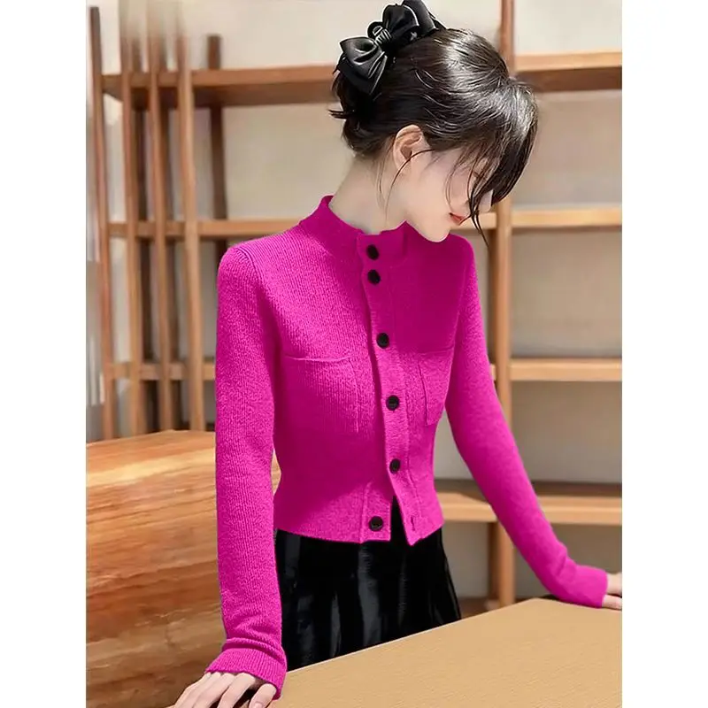 

Caramel Knitted Sweater Women's Winter Base Layer Anti-Aging Sli Unique Beautiful Faionable Modal Fiber Long Sve Top