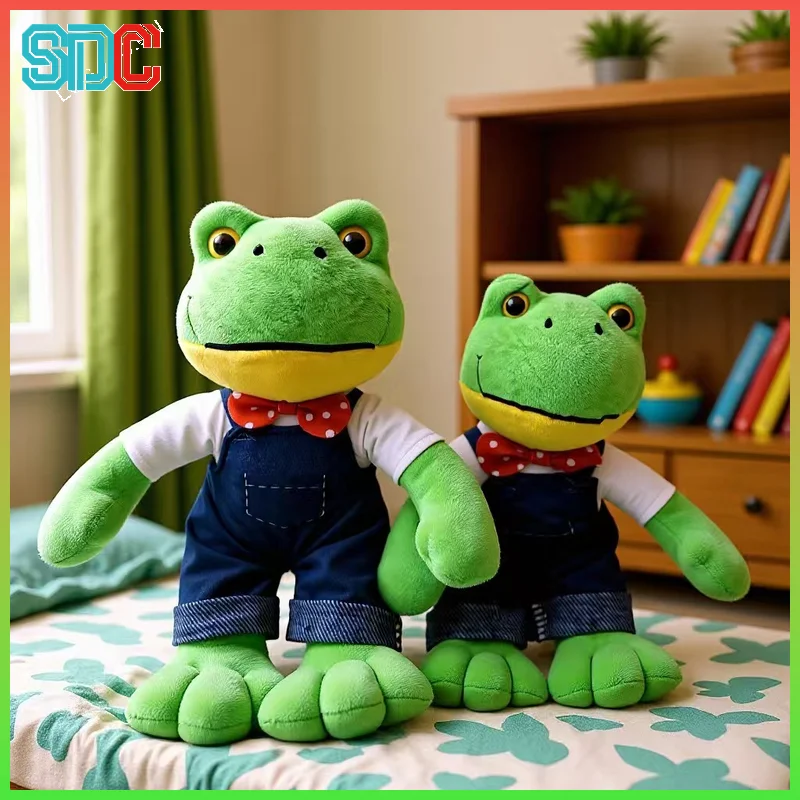 Magic Expression Plush Doll 25cm Soft Stuffed Frog Toy for Kids Cartoon Girl Long Legged Froggy Friend