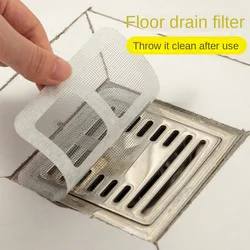 Bathroom Hair Filter Blocking Net Sewer Filter Kitchen Anti-clogging Insect-proof Self-adhesive Floor Drain Paste #2708
