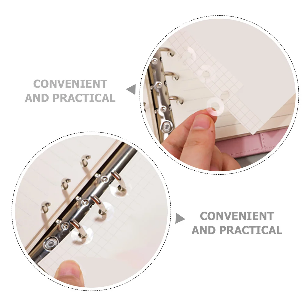

3pcs 12 Sheets Hole Reinforcement Stickers Self-Adhesive Reinforcers For Paper Books Binders Baby Recipe Planner Diy Decorative